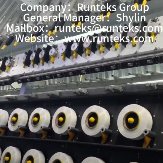 Runteks polyamide covering yarn factory video